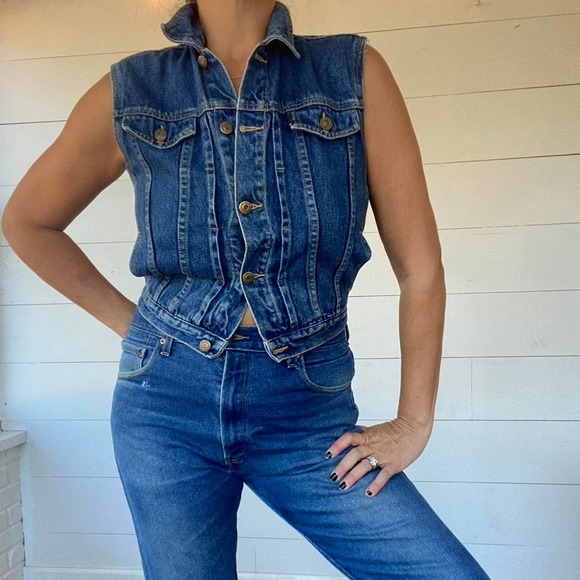 Vintage bossalini jean jacket - Picture 1 of 5